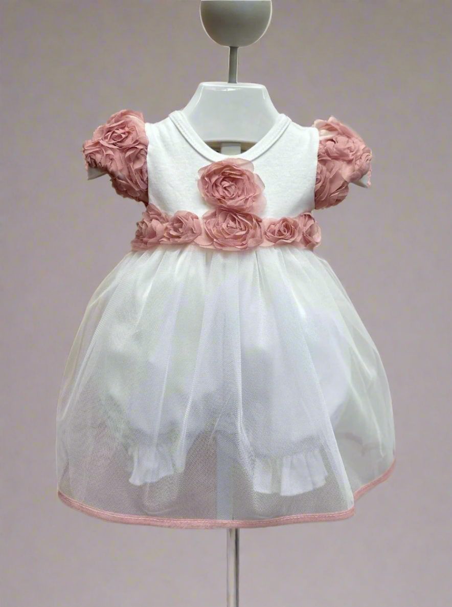 Rose Pink Flower Romper