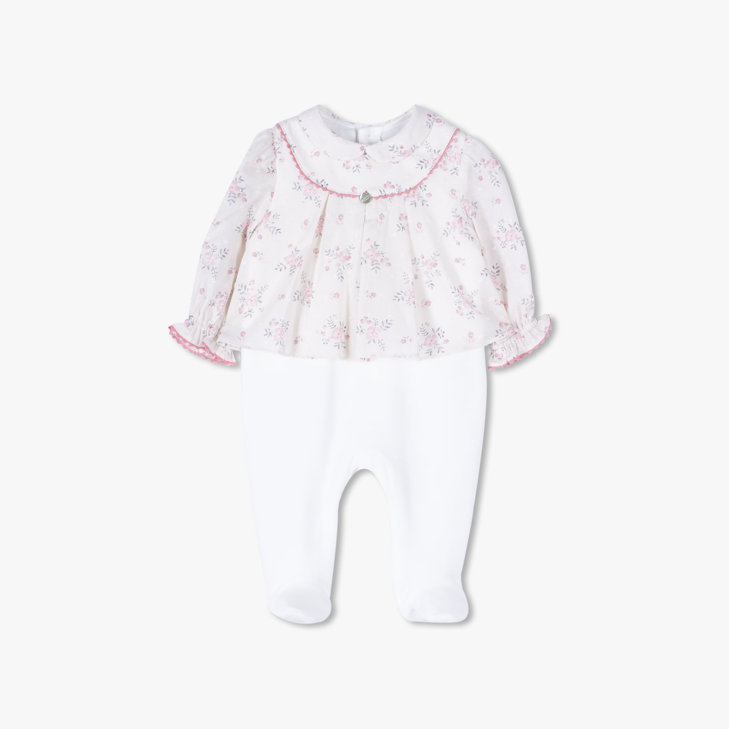 Purete Ivory Floral Footie