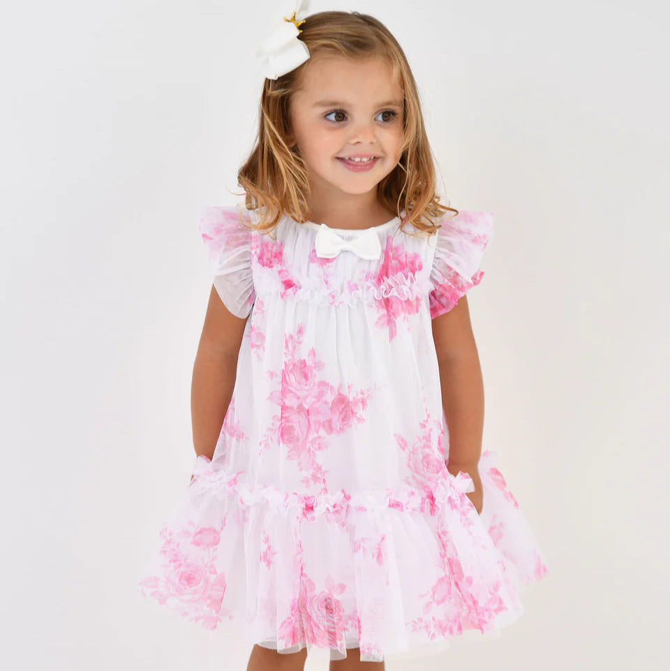 Rosebud Infant Dress in Snowdrop