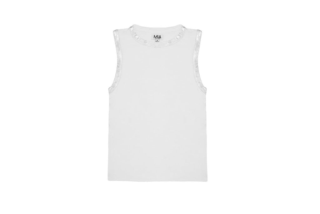 Foil White Tank