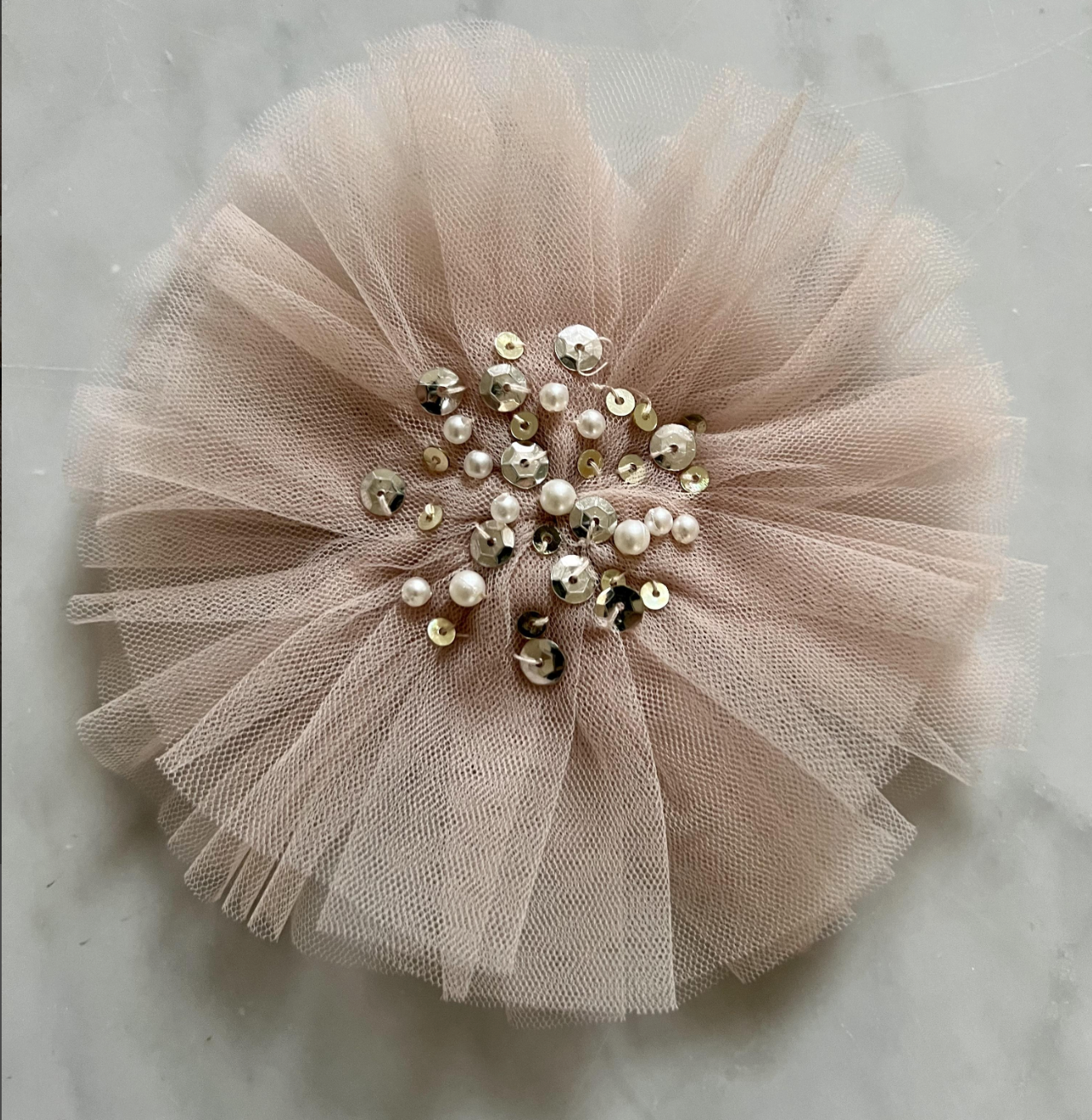 Sand Tulle Hair Clip