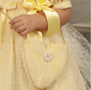 Yellow Tweed Handbag