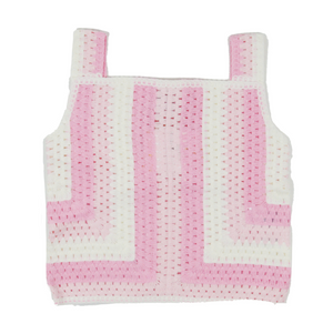 Pink Stripe Crochet Top