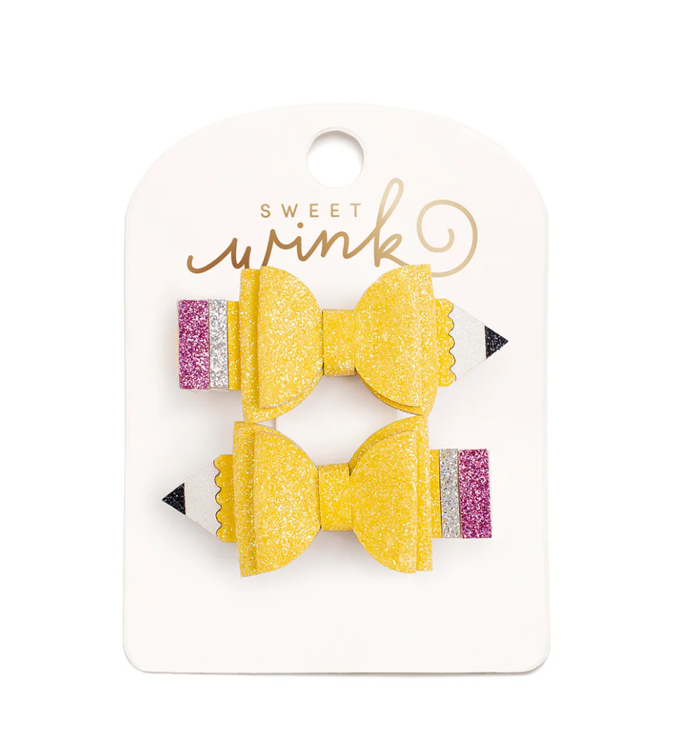 Pencil Bow Clip Set