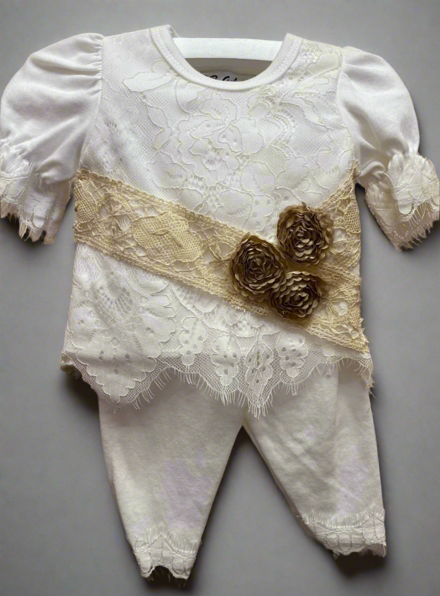 Gold Lace Two Piece Set