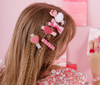 Sweetheart and Bow Satin Clips