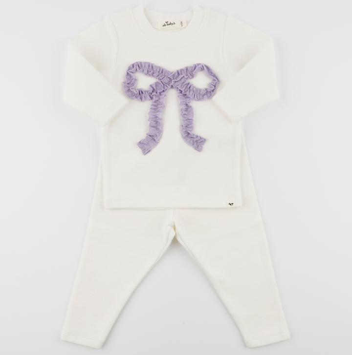 Ruffle Bow Lavender Set