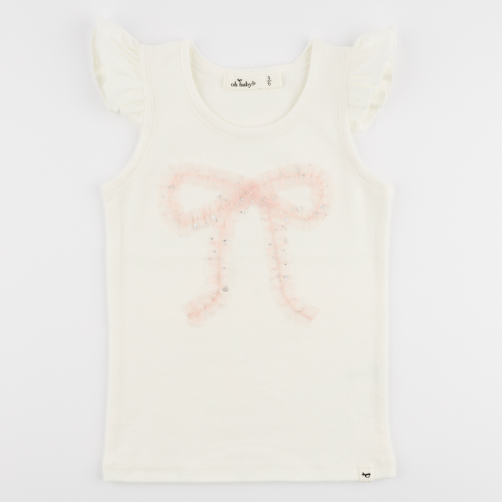 Ruffle Bow Flutter Tank