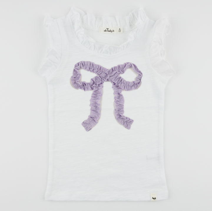 Lavendar Sparkle Bow Tank