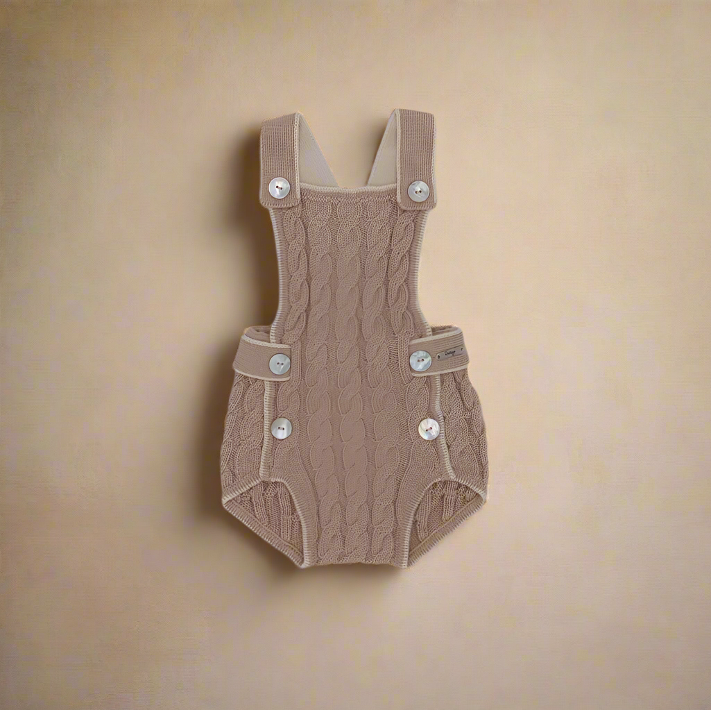 Camel Sleeveless Knit Overall