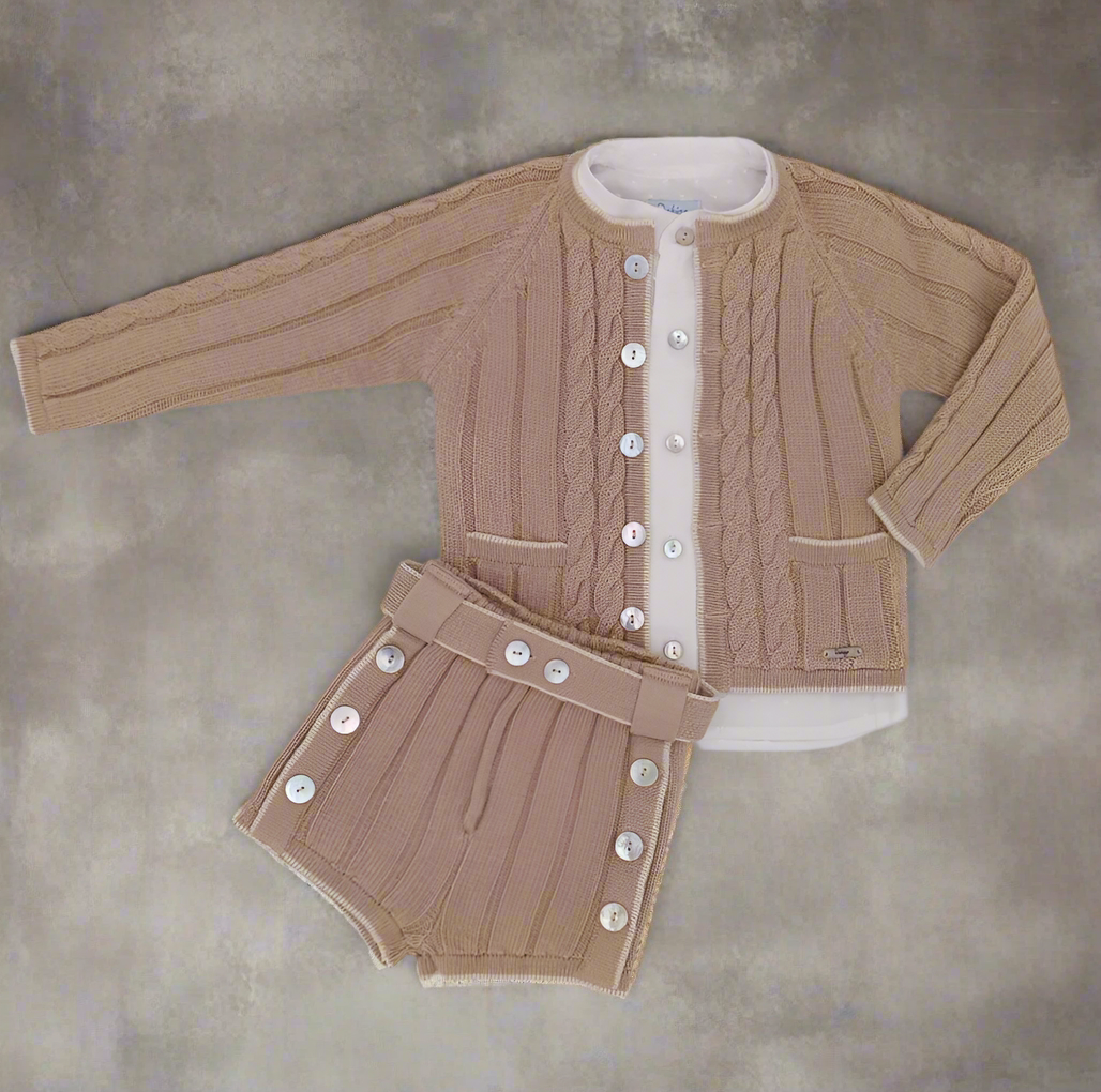 Boy's Camel Sweater Set