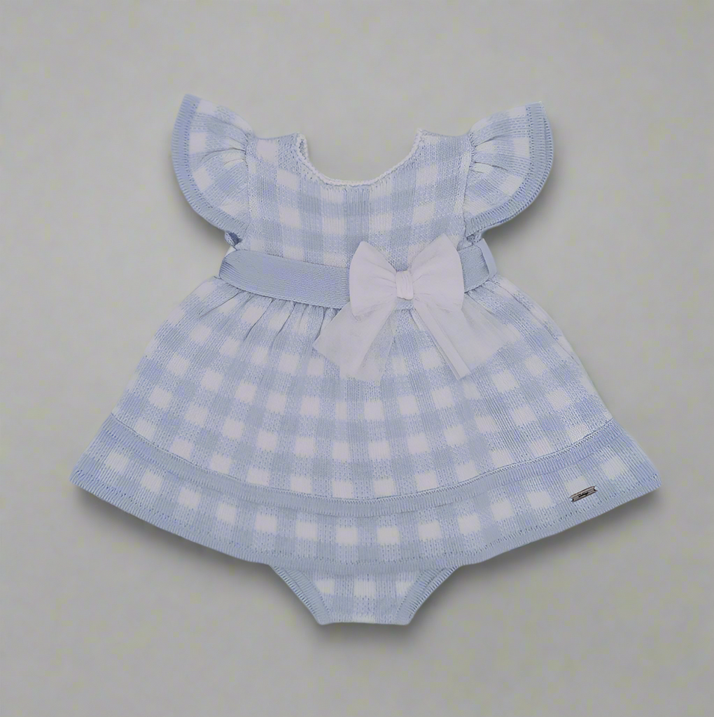 Blue Gingham Check Dress