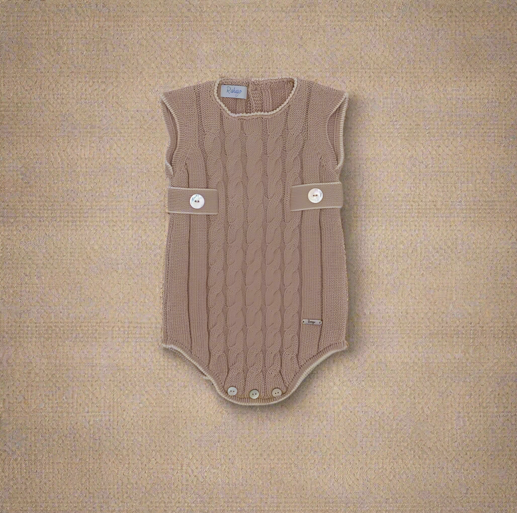 Camel Sleeveless Romper