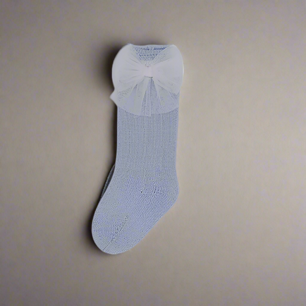Blue Knit Socks