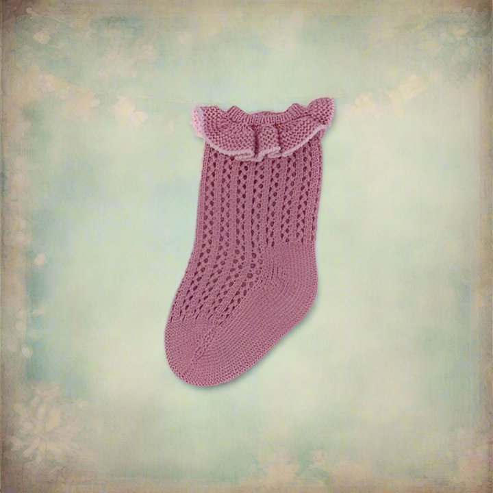 Mauve Knit Socks