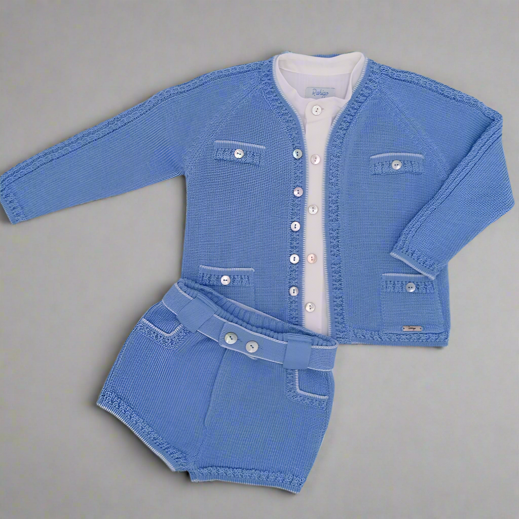 Sky Blue Sweater and Short Set