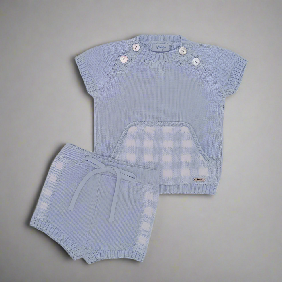 Boys Two Piece Check Set