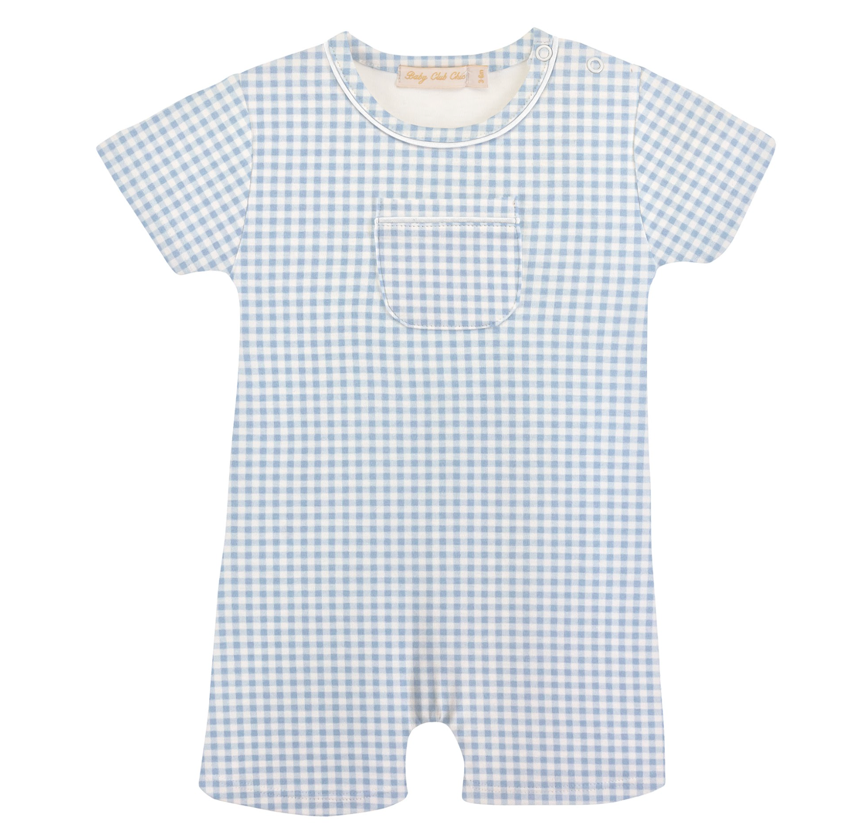 Mini Checks Romper with Pocket