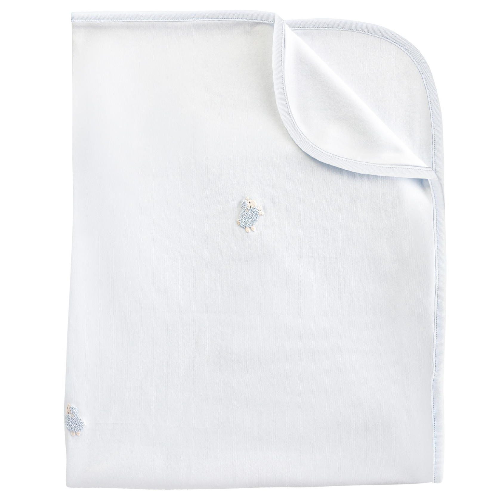 Blue Embroidered Blanket