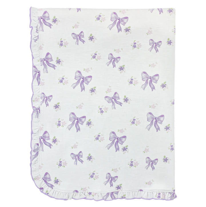 Lavender Bows Printed Blanket