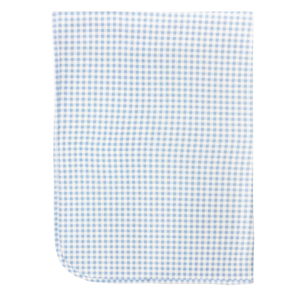 Blue Mini Checks Printed Blanket