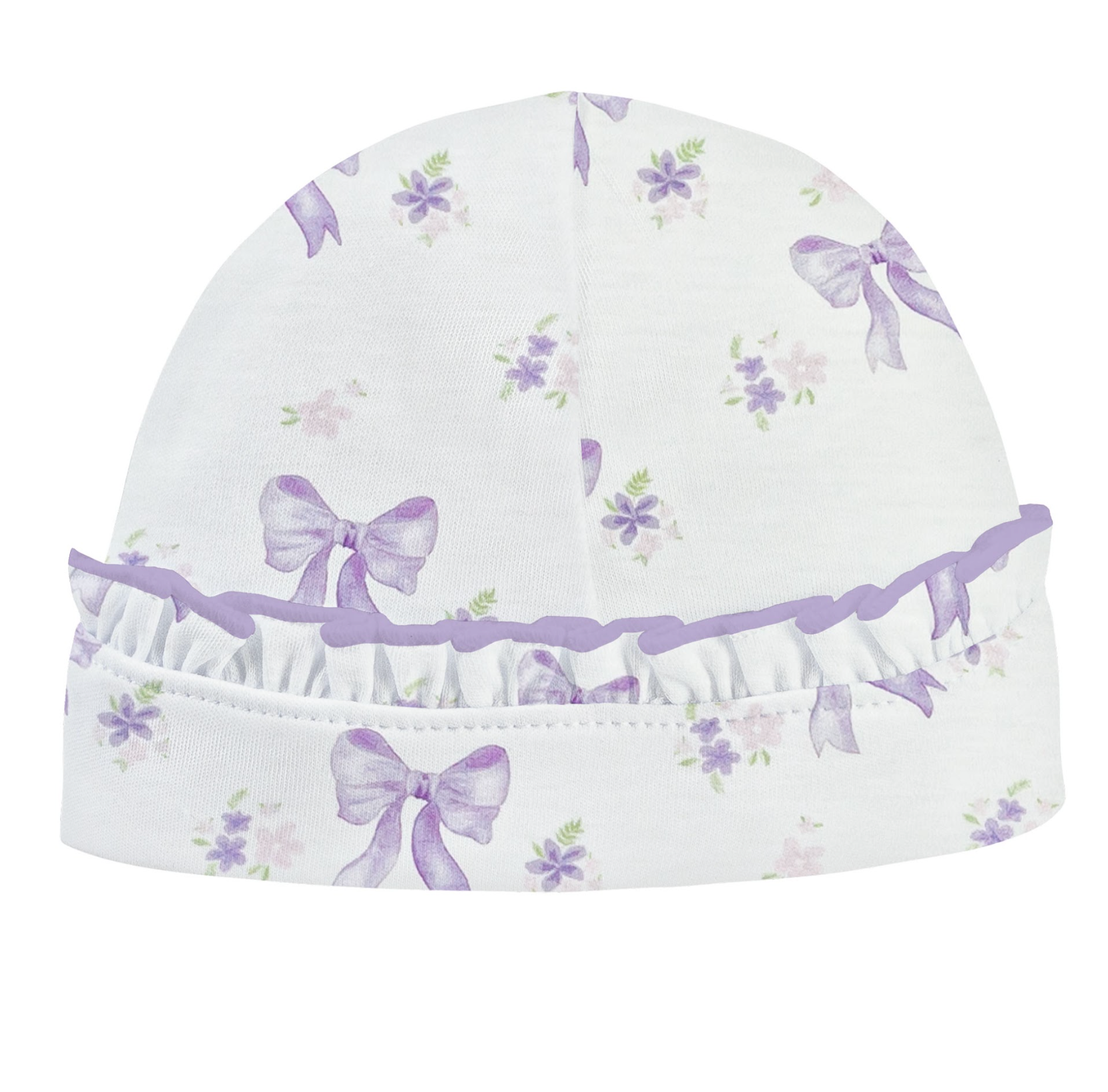 Lavender Bows Printed Hat