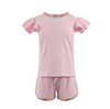 Candy Gem Bead Ruffle Set in Pink