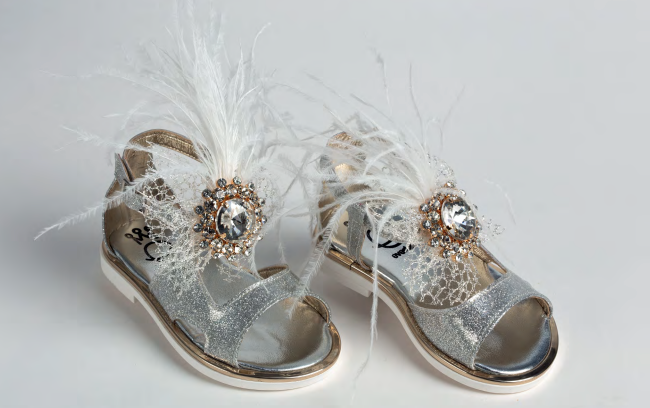 Silver Leather Sandal