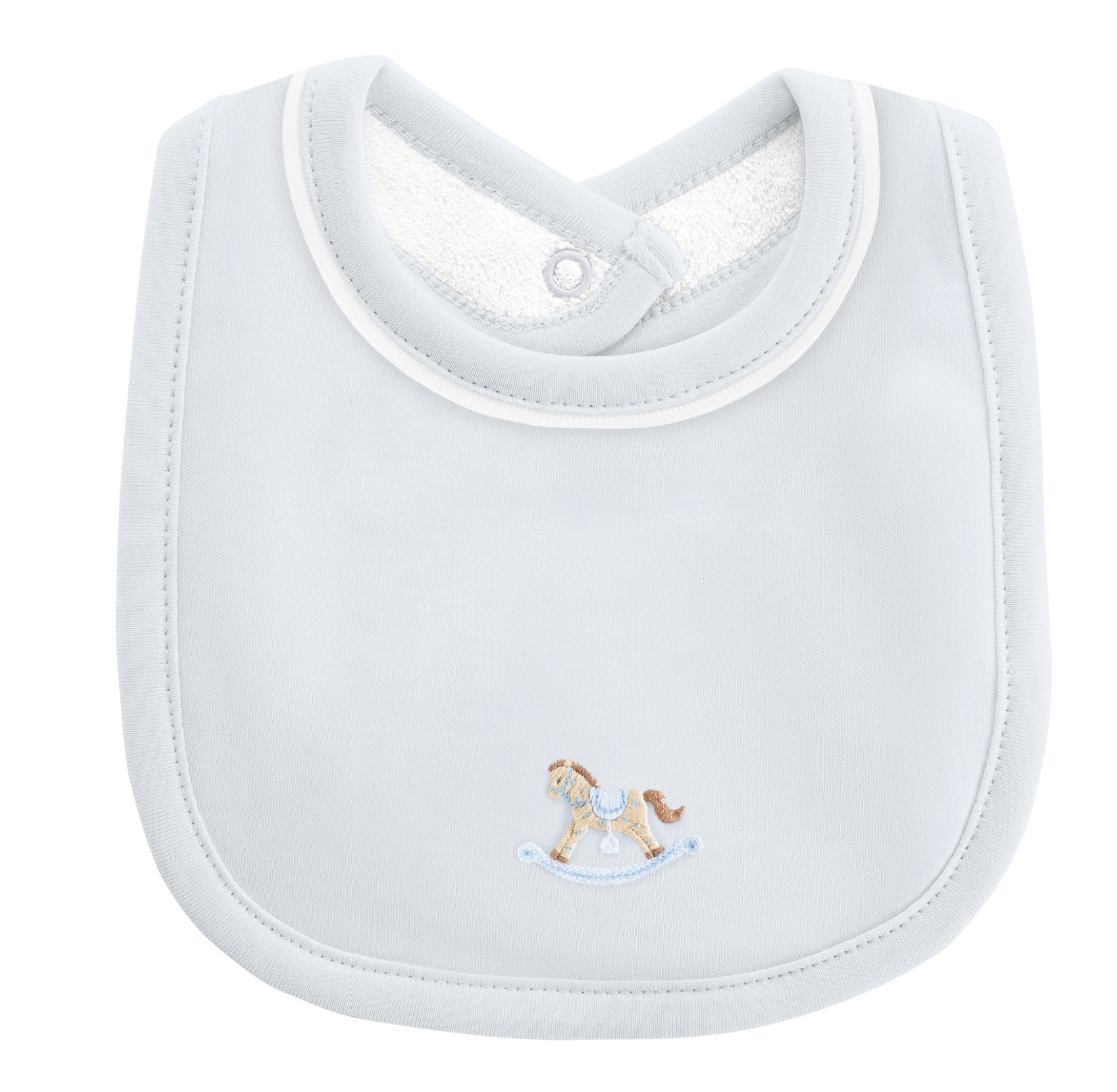 Blue Rocking Horse Bib