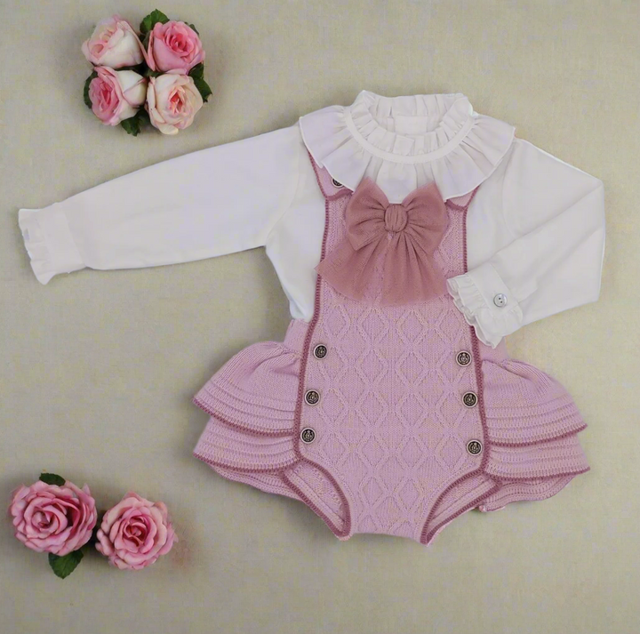 Dusty Pink Pinafore Set