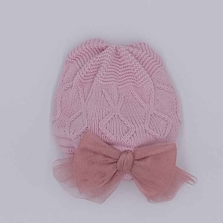 Dusty Pink Knit Beret