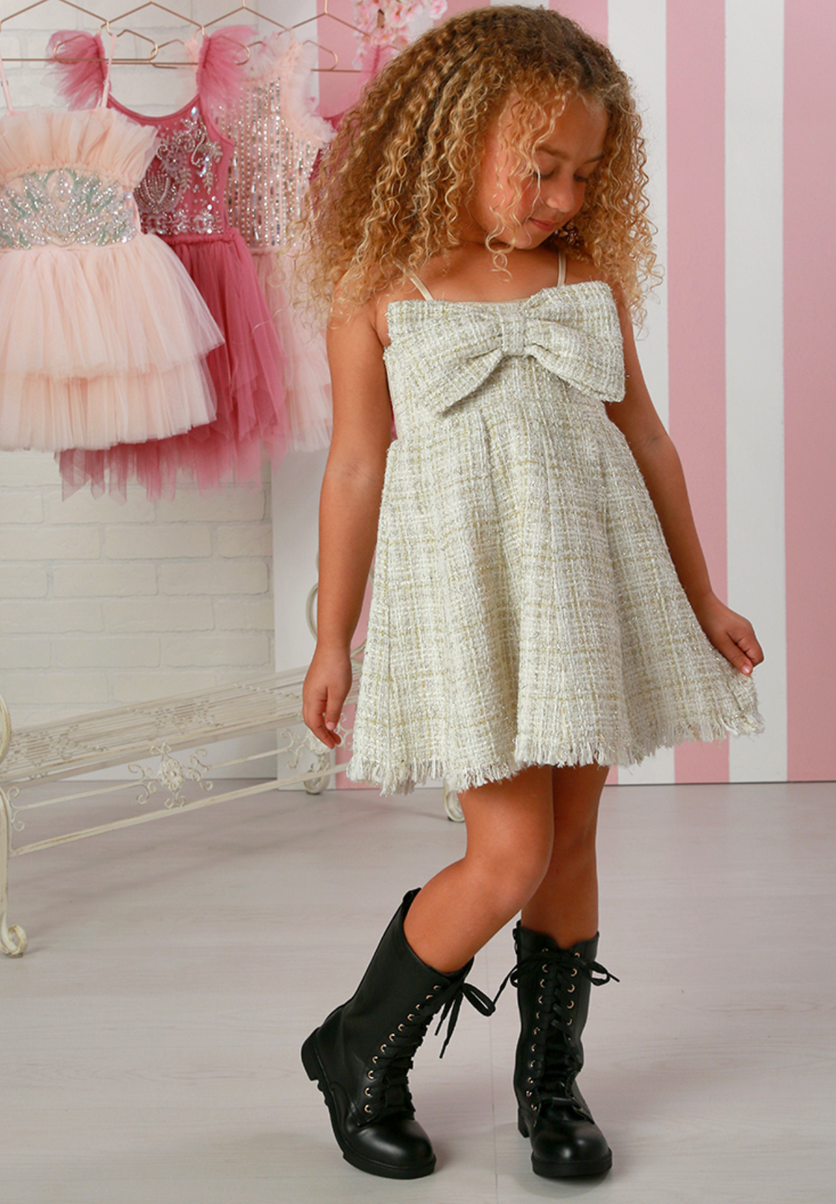 Remi Dress in Coco Tweed