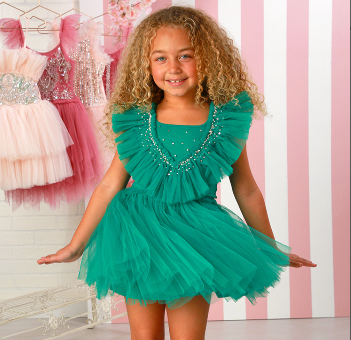 Clementine in Holiday Green