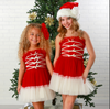 Profiterole Red and Ivory Dress