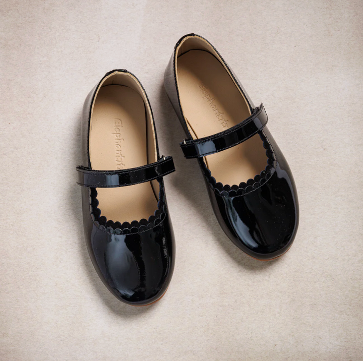 Aria Patent Black Toddler Flat