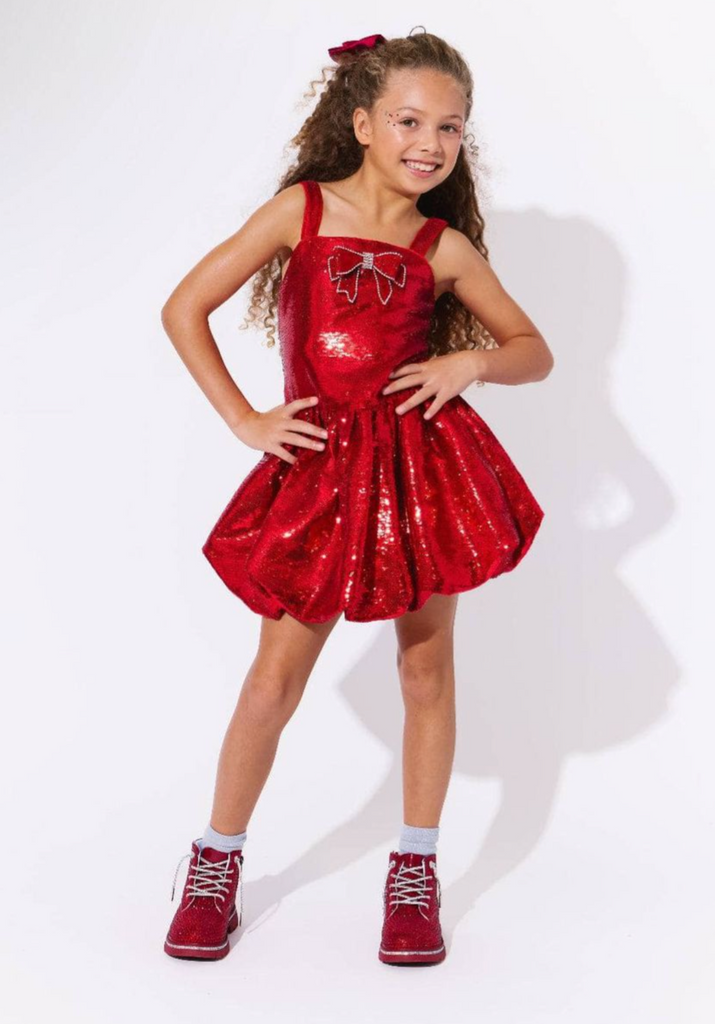 Ruby Sequin Bubble Dress