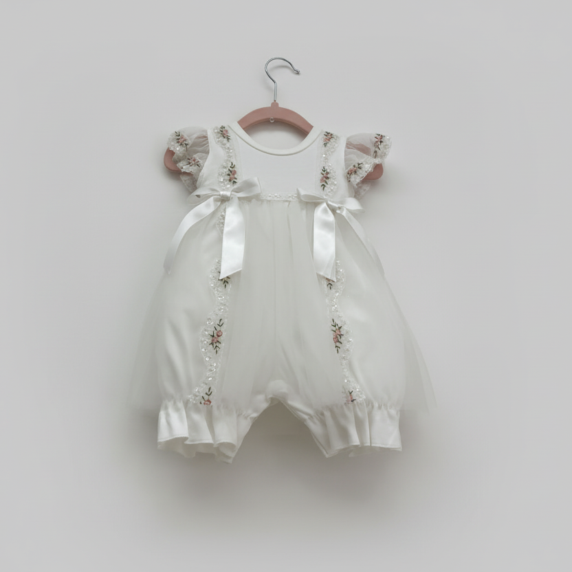 Floral Detail Romper Dress