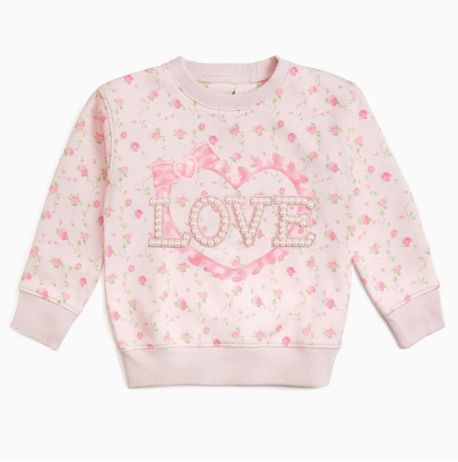 Pink Rose LOVE Sweatshirt