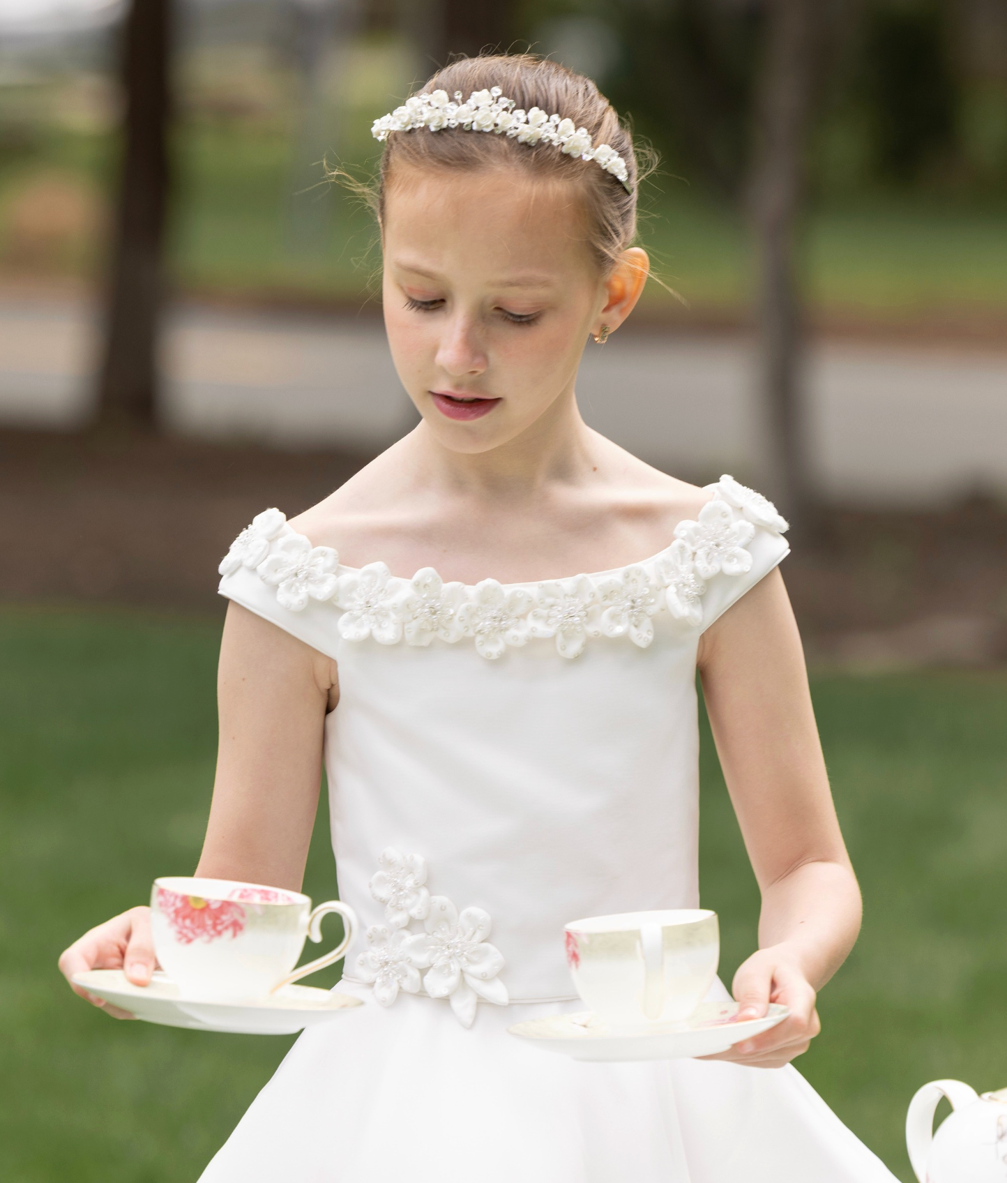 Off The Shoulder Flower Dress