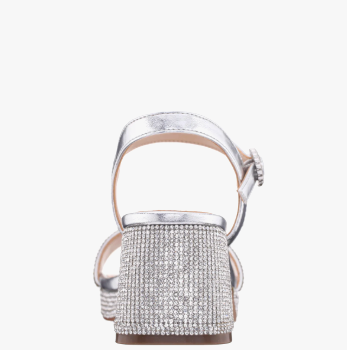 Nina Marysol Silver Rhinestone Heel