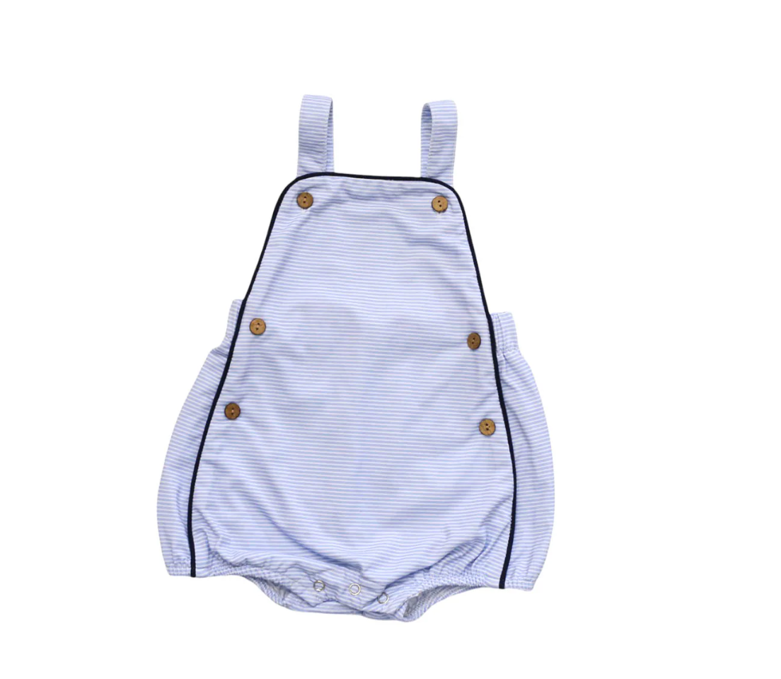 Pinstripe Overall Romper