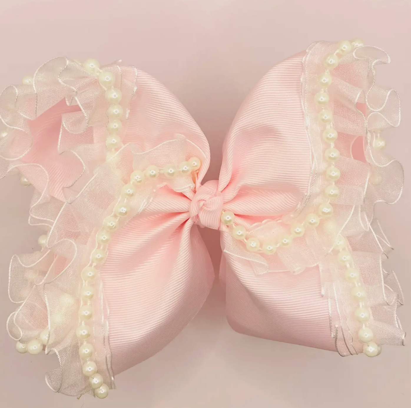 Ice Pink Pearl Bow