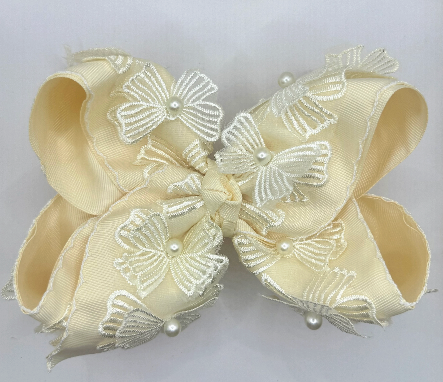 Ivory Bow Clip