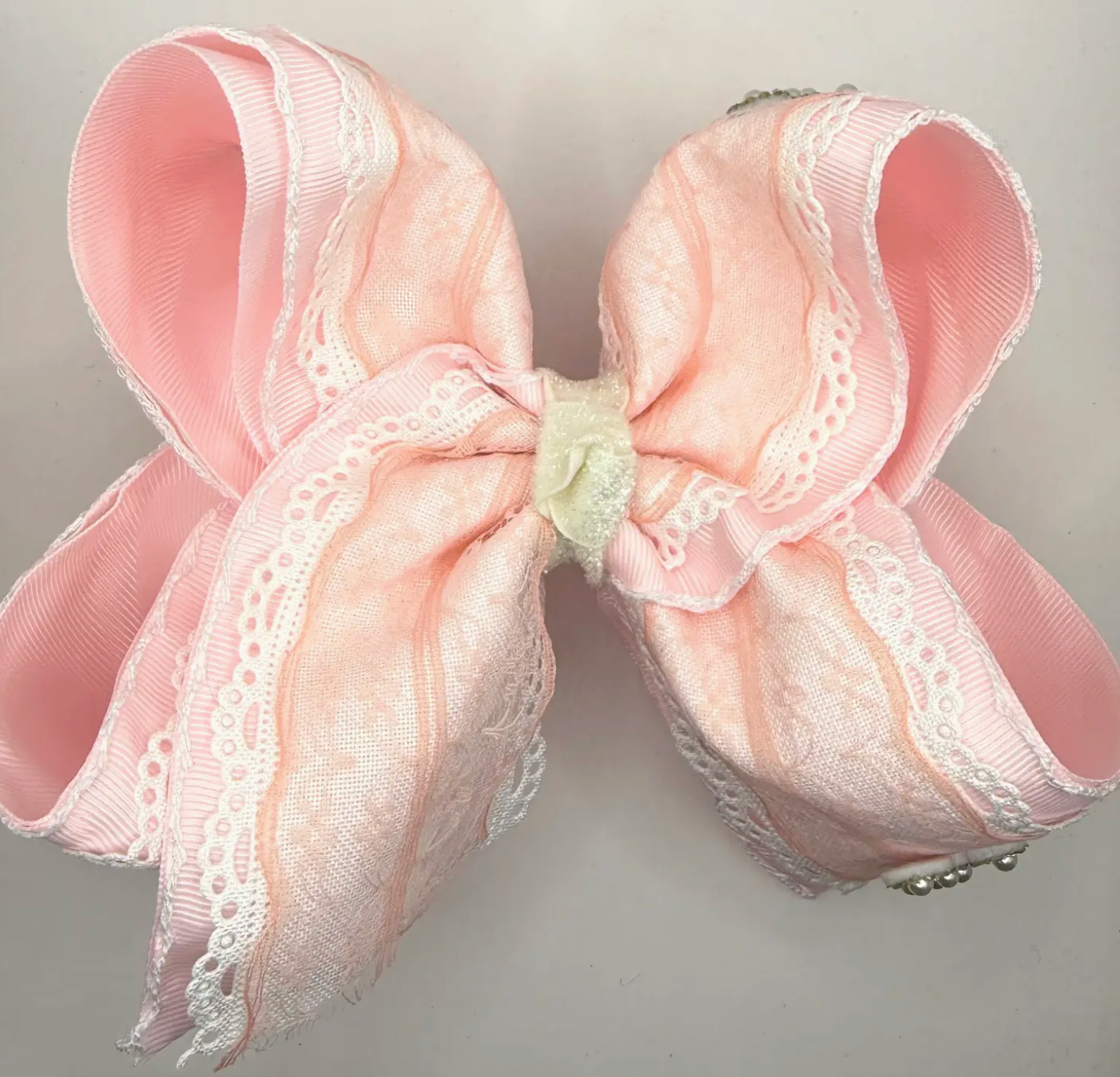 Pink Lace Mouse Bow