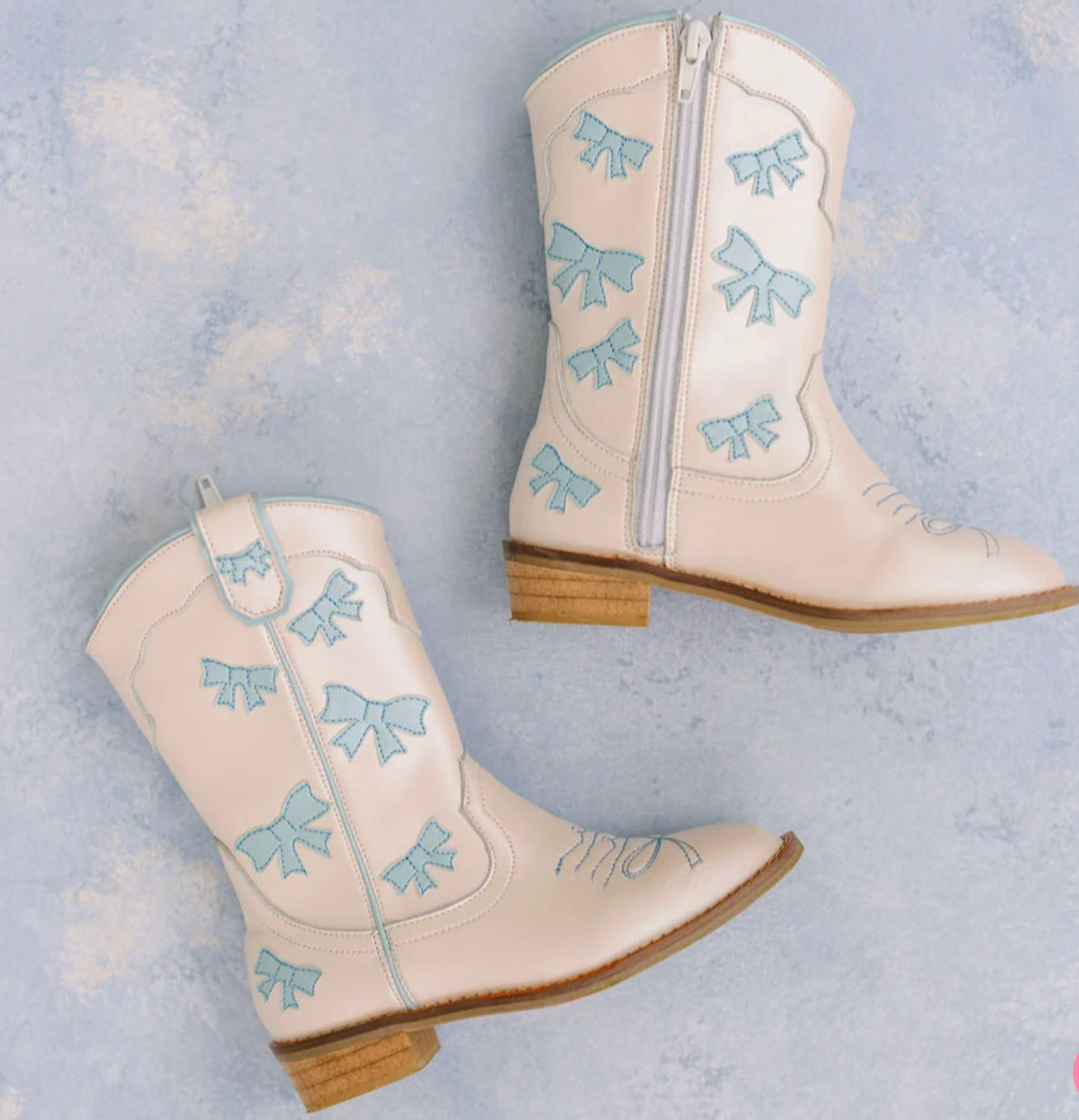 Blue Bow Boots