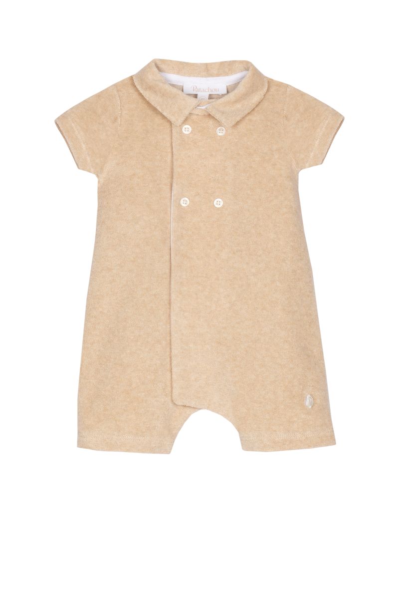 Beige Knit Romper