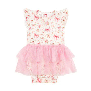 Body de tutú con estampado floral de ditsy