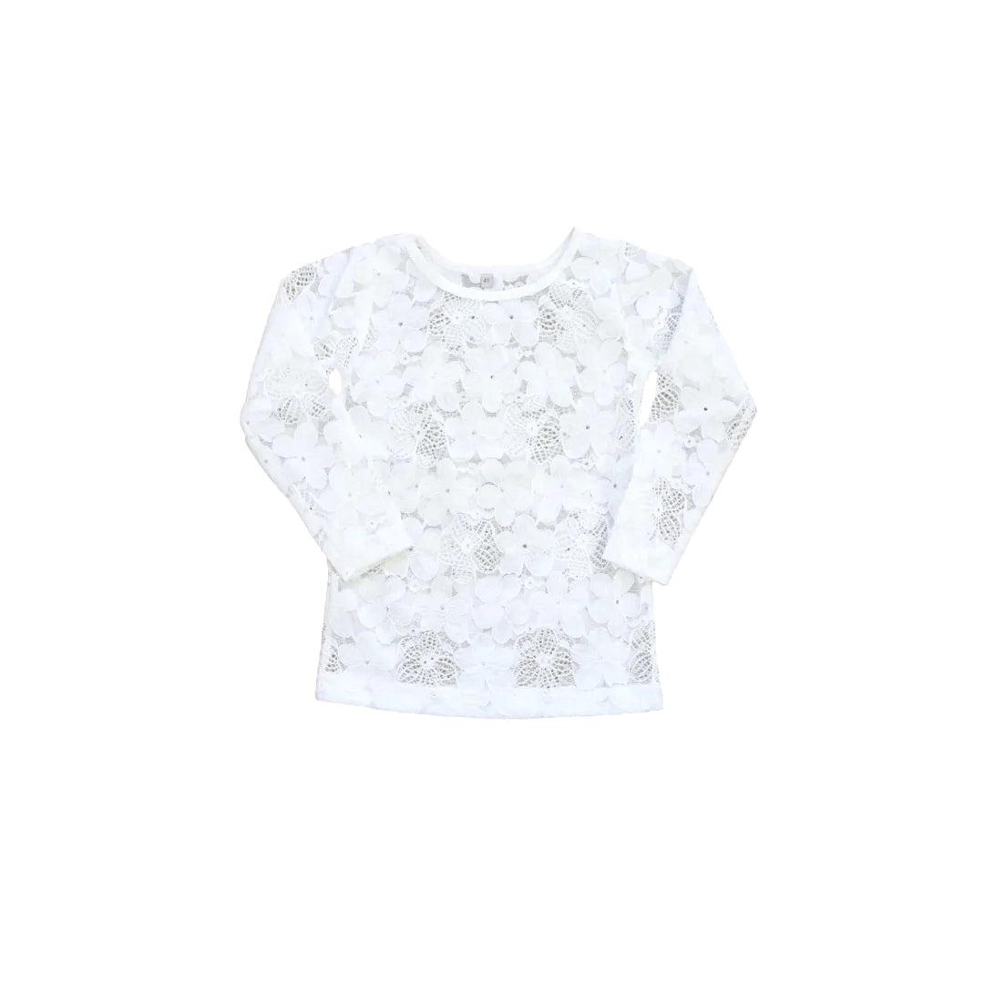 White Lace Layering Top