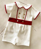 Boy's Holiday Romper and Hat