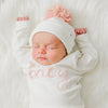 Pom Blush/Gold Hat
